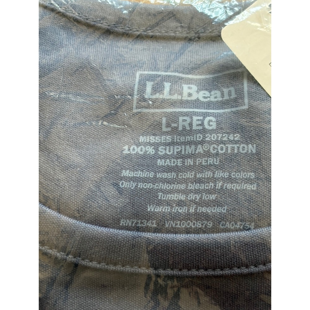 LL Bean Womens Pima Cotton Crewneck Tee Bundle 3PK Red Black Indigo L 207242 - Picture 7 of 7